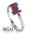 Baguette And Round Ruby Band - Daniela No. 72