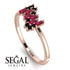 Baguette And Round Ruby Band - Daniela No. 41