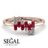 Baguette And Round Ruby Band - Daniela No. 11