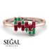 Baguette And Round Ruby Band - Daniela No. 26