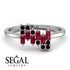 Baguette And Round Ruby Band - Daniela No. 42
