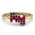 Baguette And Round Ruby Band - Daniela No. 70