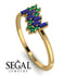 Baguette And Round Sapphire Band - Daniela No. 28 image 2