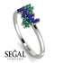 Baguette And Round Sapphire Band - Daniela No. 30 image 2
