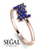 Baguette And Round Sapphire Band - Daniela No. 74