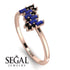 Baguette And Round Sapphire Band - Daniela No. 44