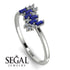 Baguette And Round Sapphire Band - Daniela No. 15 image 2
