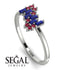 Baguette And Round Sapphire Band - Daniela No. 60 image 2