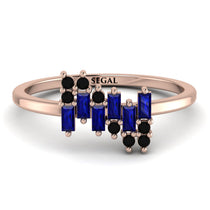 Baguette And Round Sapphire Band - Daniela No. 44 image 1