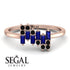 Baguette And Round Sapphire Band - Daniela No. 44