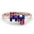 Baguette And Round Sapphire Band - Daniela No. 59