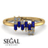 Baguette And Round Sapphire Band - Daniela No. 13