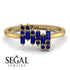 Baguette And Round Sapphire Band - Daniela No. 73