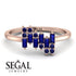 Baguette And Round Sapphire Band - Daniela No. 74