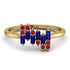 Baguette And Round Sapphire Band - Daniela No. 58 image 1