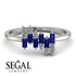 Baguette And Round Sapphire Band - Daniela No. 15