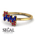 Baguette And Round Sapphire Band - Daniela No. 58 image 3