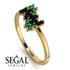 Baguette And Round Black Diamond Band - Daniela No. 22 image 2