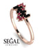 Baguette And Round Black Diamond Band - Daniela No. 53 image 2