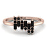 Baguette And Round Black Diamond Band - Daniela No. 38
