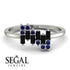 Baguette And Round Black Diamond Band - Daniela No. 69 image 10
