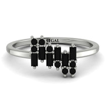 Baguette And Round Black Diamond Band - Daniela No. 39 image 1