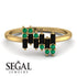 Baguette And Round Black Diamond Band - Daniela No. 22 image 10