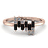 Baguette And Round Black Diamond Band - Daniela No. 8
