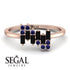 Baguette And Round Black Diamond Band - Daniela No. 68 image 10