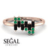 Baguette And Round Black Diamond Band - Daniela No. 23 image 10