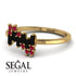 Baguette And Round Black Diamond Band - Daniela No. 52 image 3