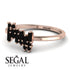 Baguette And Round Black Diamond Band - Daniela No. 38
