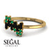 Baguette And Round Black Diamond Band - Daniela No. 22 image 3