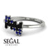 Baguette And Round Black Diamond Band - Daniela No. 69