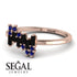 Baguette And Round Black Diamond Band - Daniela No. 68 image 3