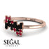 Baguette And Round Black Diamond Band - Daniela No. 53 image 3