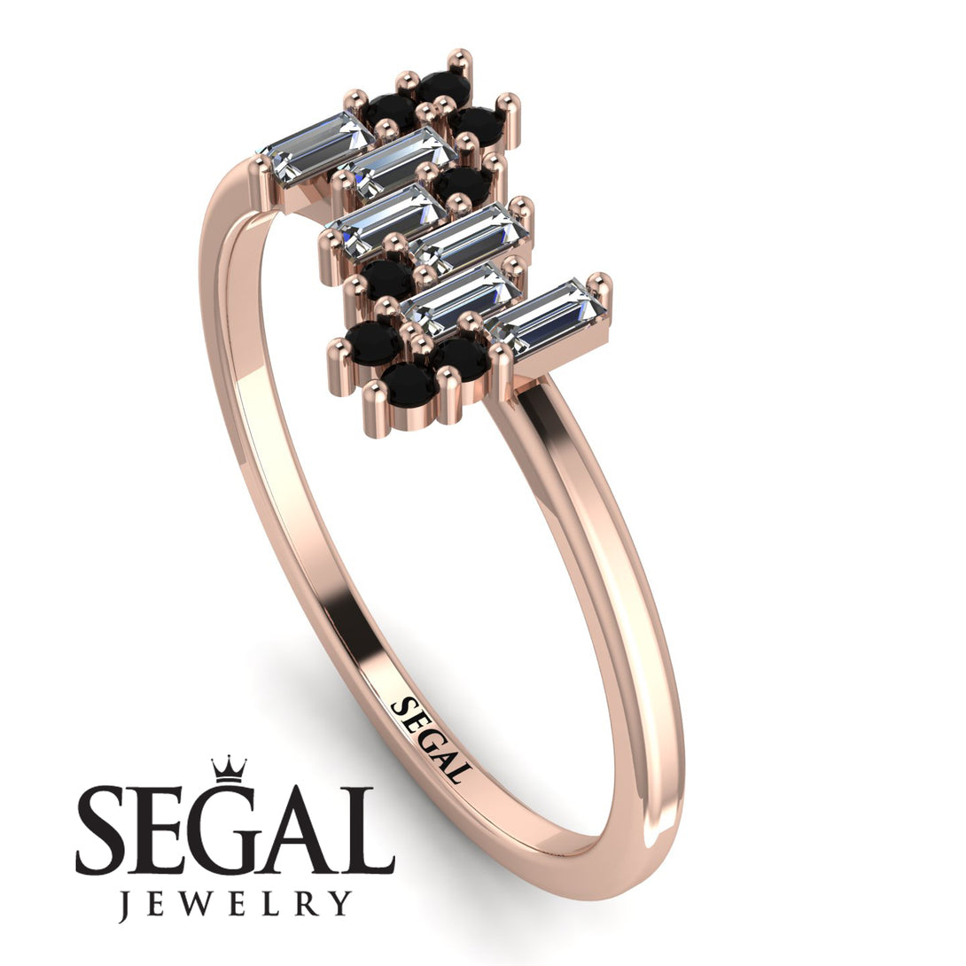 Baguette And Round Diamond Band - Daniela No. 32