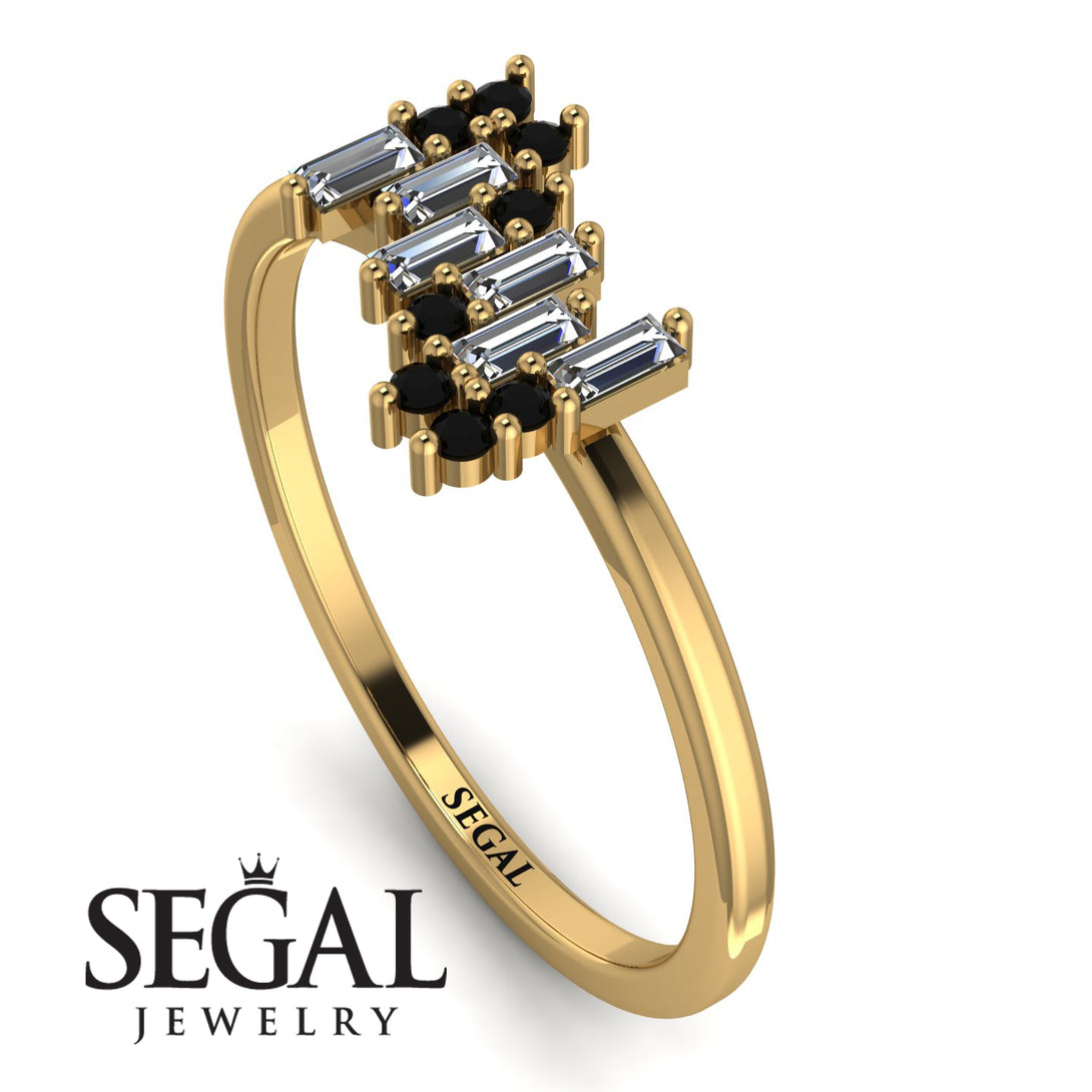 Baguette And Round Diamond Band - Daniela No. 31