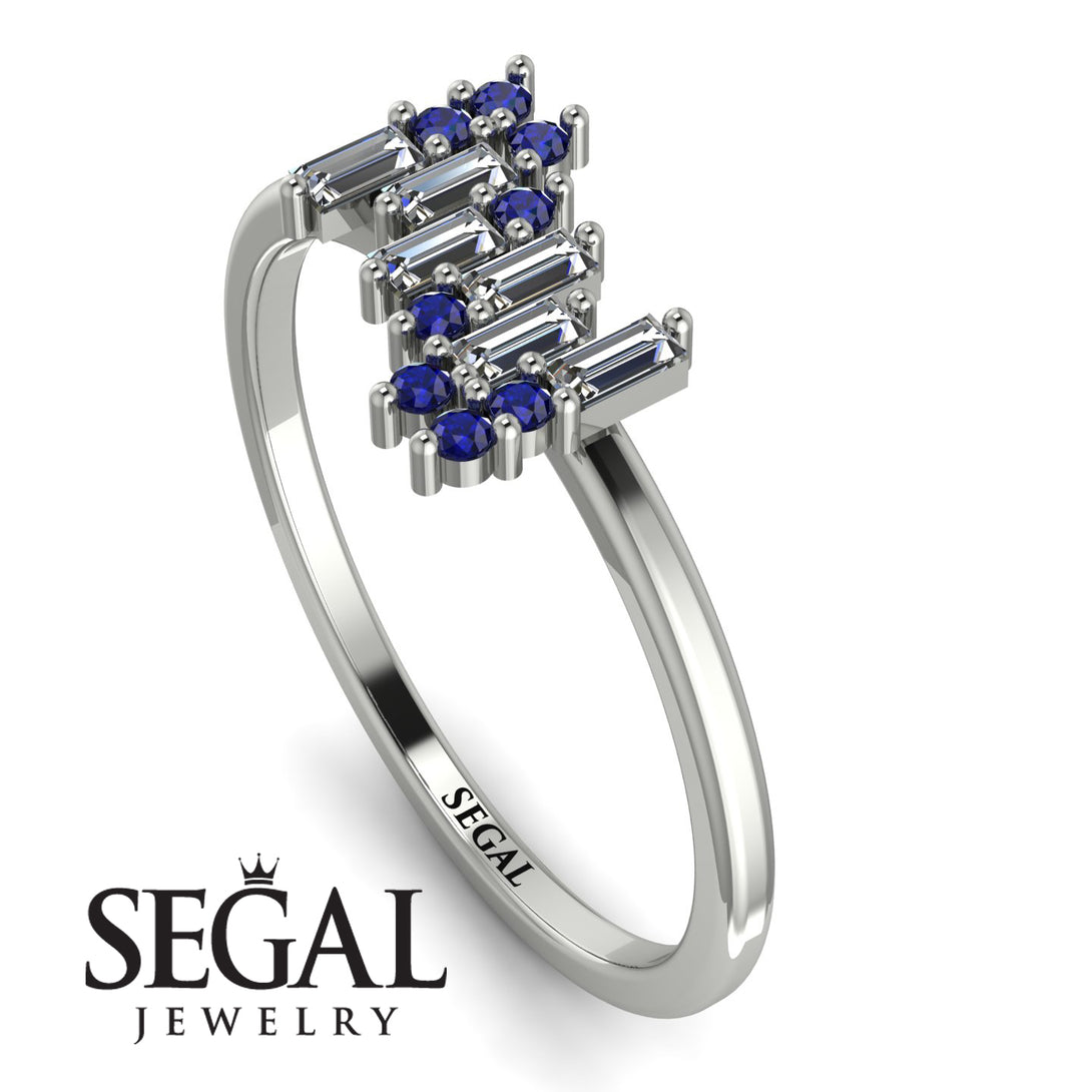 Baguette And Round Diamond Band - Daniela No. 63