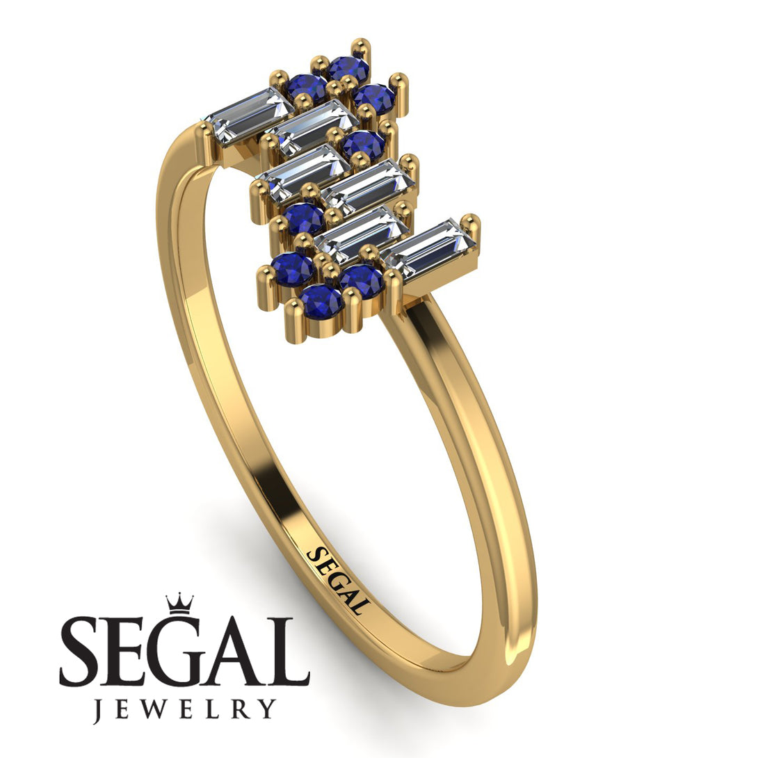 Baguette And Round Diamond Band - Daniela No. 61