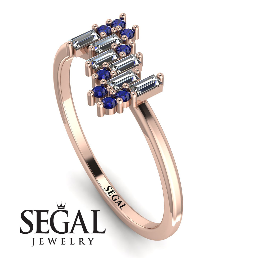 Baguette And Round Diamond Band - Daniela No. 62