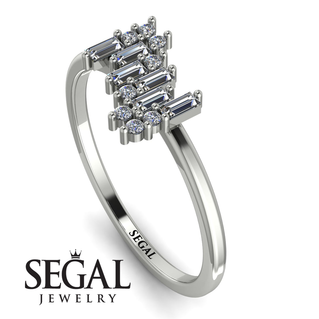 Baguette And Round Diamond Band - Daniela No. 3