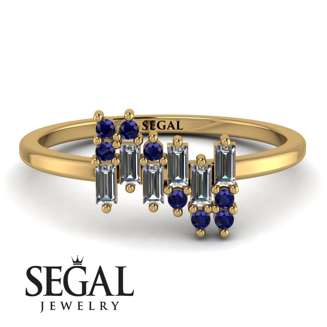 Baguette And Round Diamond Band - Daniela No. 61