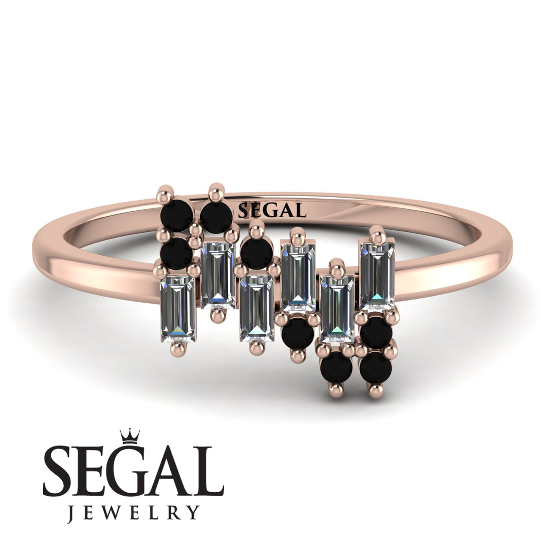 Baguette And Round Diamond Band - Daniela No. 32