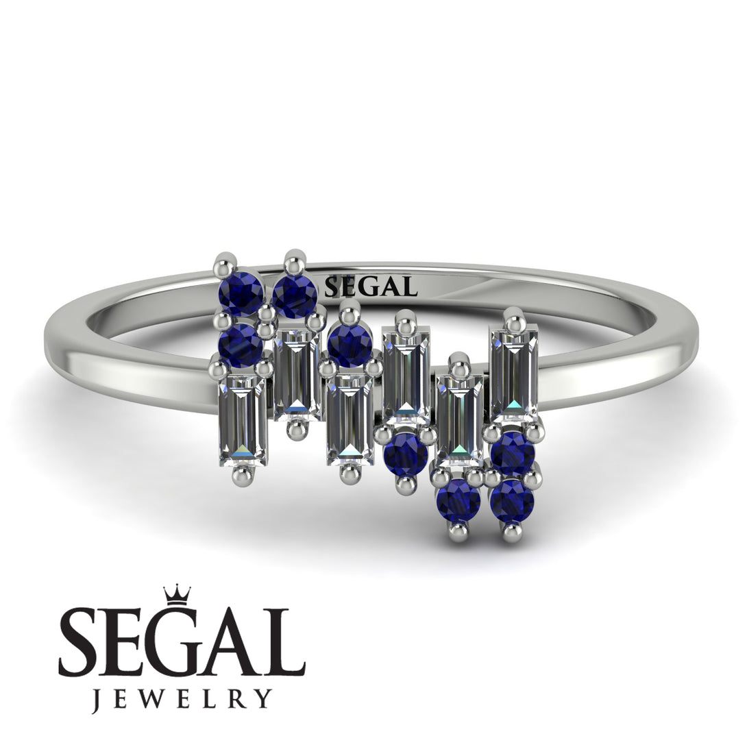 Baguette And Round Diamond Band - Daniela No. 63