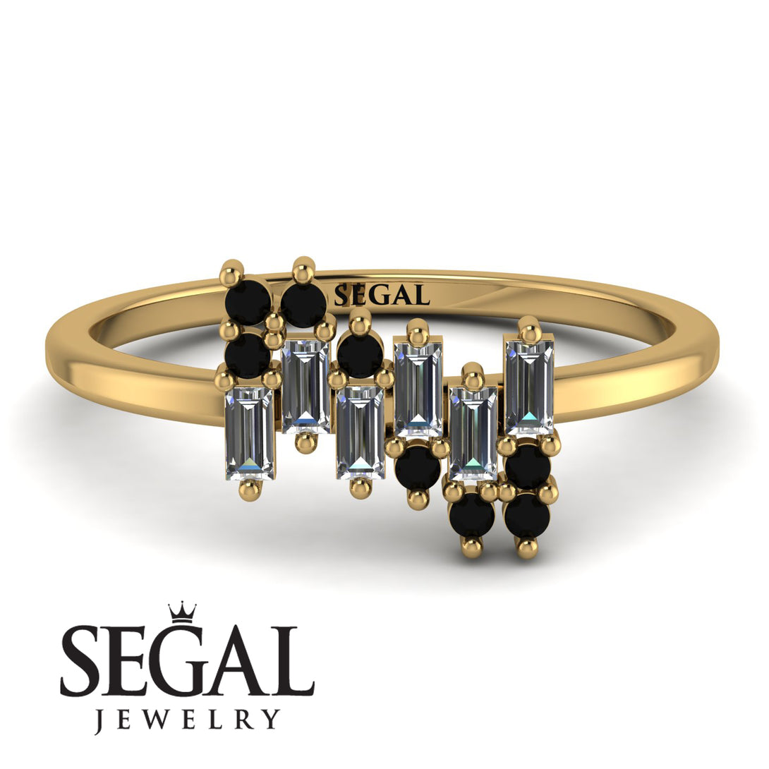 Baguette And Round Diamond Band - Daniela No. 31