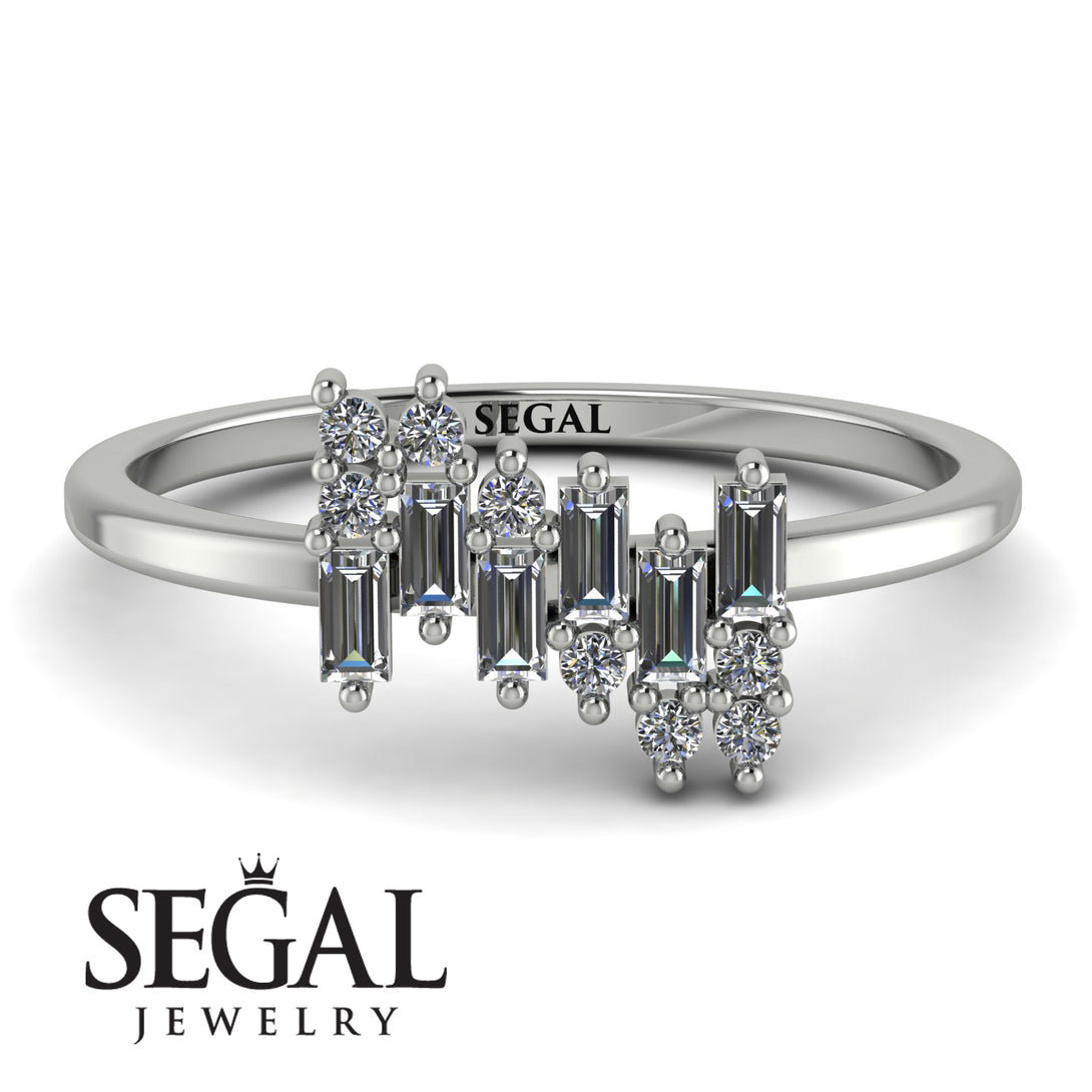 Baguette And Round Diamond Band - Daniela No. 3