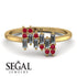 Baguette And Round Diamond Band - Daniela No. 46