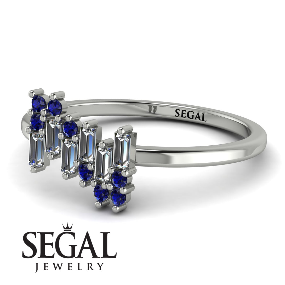 Baguette And Round Diamond Band - Daniela No. 63