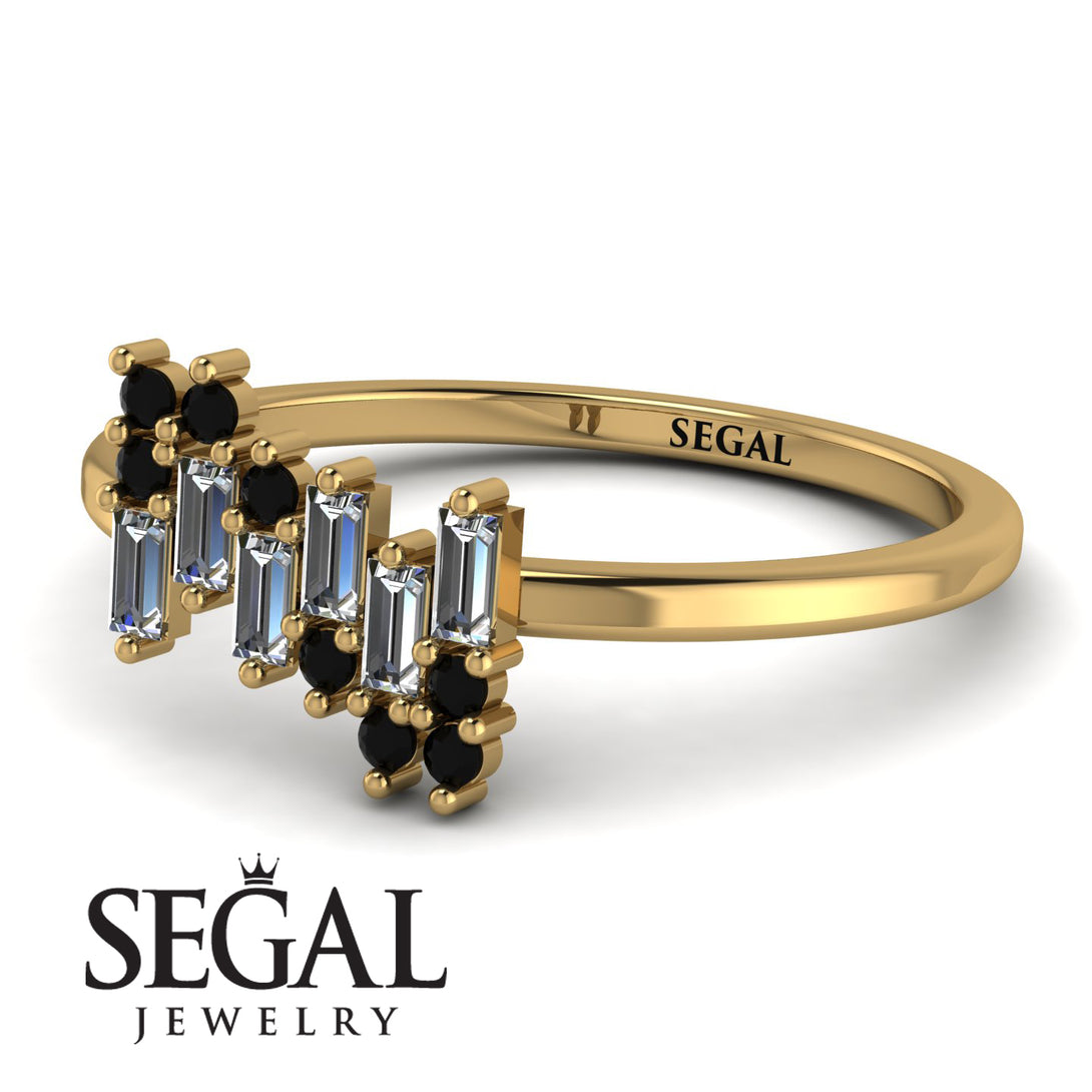 Baguette And Round Diamond Band - Daniela No. 31